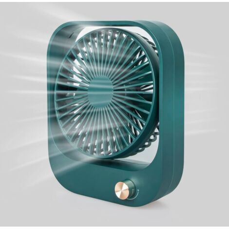 Ventilatore da scrivania potente e silenzioso con circolazione dell'aria, angolo di inclinazione regolabile in 10 posizioni (verde)