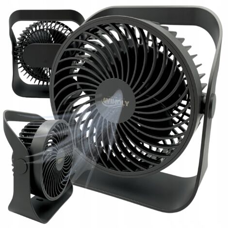 Ventilatore da scrivania silenzioso da ufficio potente USB-C 2000 mAh