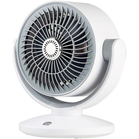 Ventilatore da scrivania, ventilatore a circolazione d'aria, testa vibrante, ventilatore silenzioso per casa, dormitorio, camera da letto, ufficio, bianco
