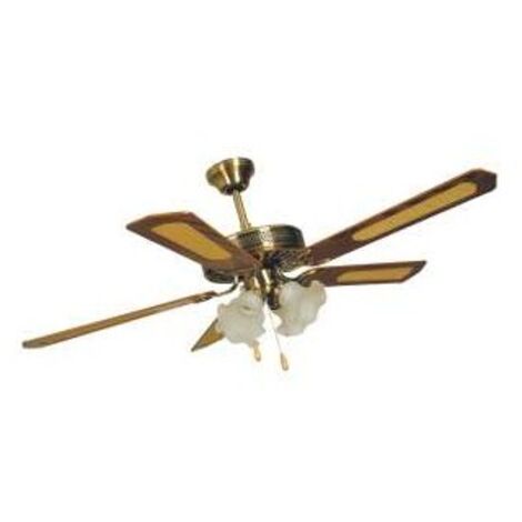 Ventilatore Da Soffitto 132 Cm 5 Pale 4 Lampade In Vetro ( VINCO cod. 70900 )