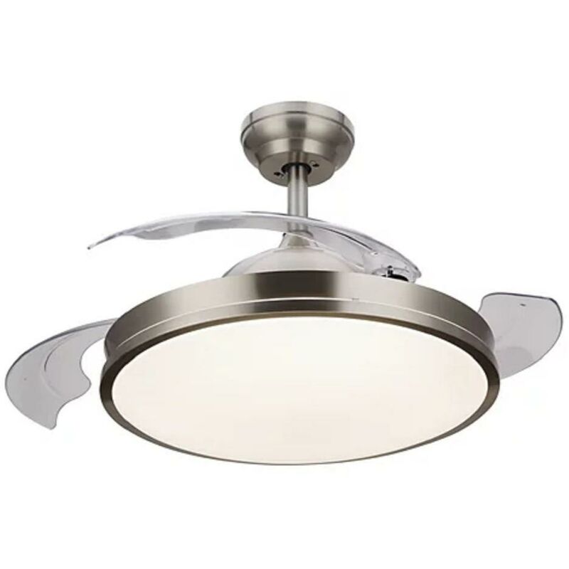 Image of Ventilatore da soffitto mod. atlas lampada led dc nickel bliss 40855500 - Philips