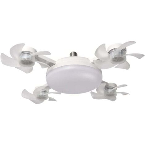 Ventilatore da soffitto a LED con telecomando, ventilatore da soffitto a LED dimmerabile (quattro teste)