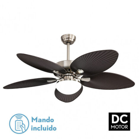 Ventilatore da soffitto Borasco DC 24W Marrone Nichel 5 Pale