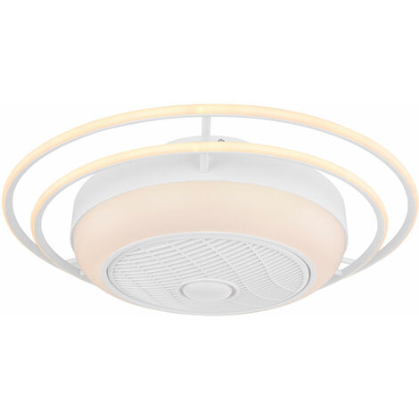 Lampada da soffitto bianca 38 cm con LED con telecomando - Damla