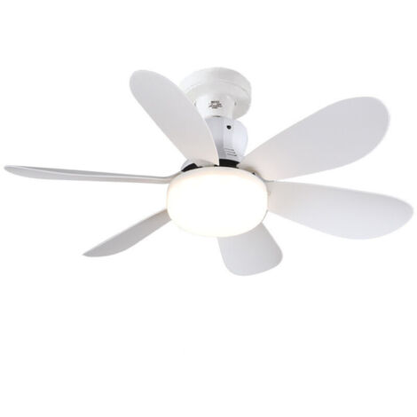 Ventilatore da soffitto con luce e telecomando, piccolo ventilatore da soffitto LED dimmerabile da 52 cm e 40 W con attacco E27