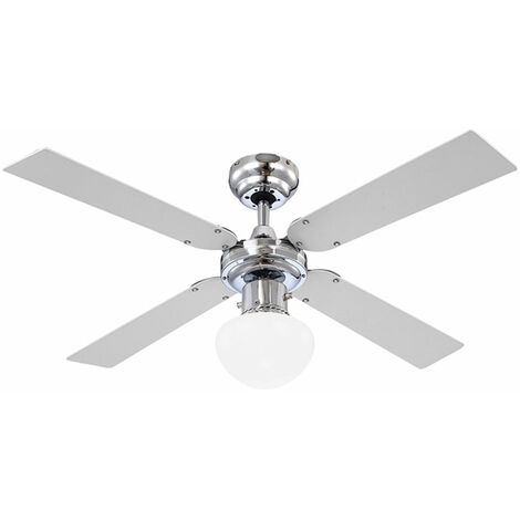 Ventilatore da soffitto DC Faro POROS con luce LED bianco Ø132cm