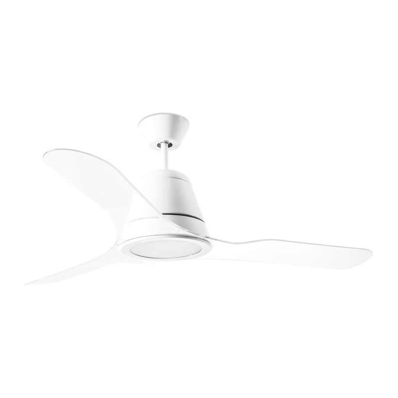 Leds-c4 - LedsC4 Ventilatore Ip20 Tiga Led 16.6W Bianco Caldo - 3000K On-Off Bianco Lucido Traspa