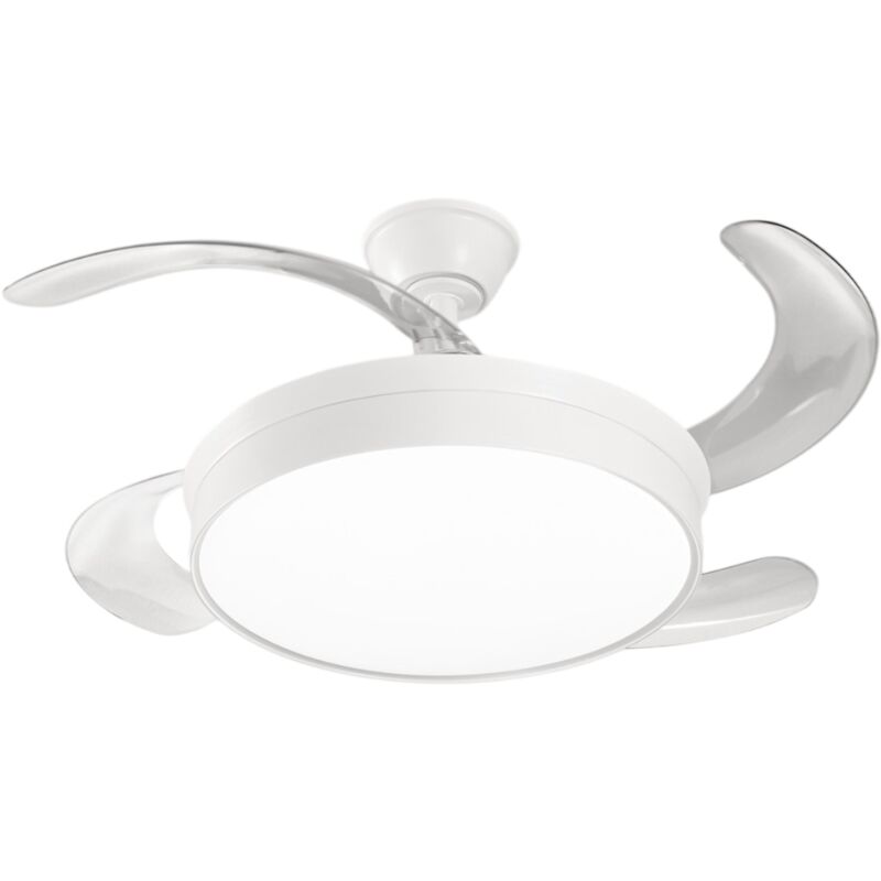 Perenz - Ventilateur plafond 7165B ct blanc d.106 cm, 4 pales rétractables, moteur dc 30W, 6 vitesses, lumière intégrée Perenz - Ventilateur plafond 7165B ct blanc d.106 cm, 4 pales rétractables, moteur dc 30W, 6 vitesses, lumière intégrée