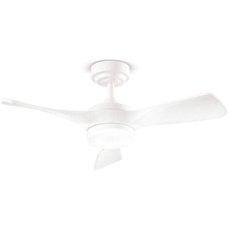 Ventilatore da Soffitto con luce Perenz 7186 B CT Bianco - Ø 90 cm, 3 Pale, 6 Velocità, Motore DC 40W, Silenzioso