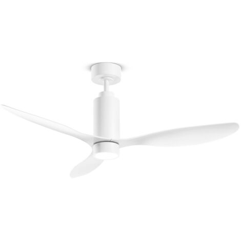 Ventilatore da Soffitto con luce Perenz 7198 B CT Bianco - Ø 132 cm, 3 Pale, 6 Velocità, Motore DC 35W, Silenzioso