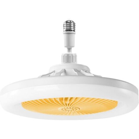 Ventilatore da soffitto con luce, ventilatore da soffitto con telecomando, ventilatore da soffitto silenzioso (giallo)