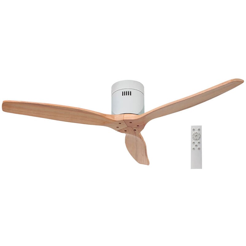 Ventilatore da soffitto bianco e legno ø 132cm