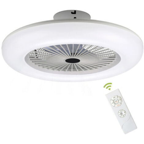 Ventilatore da soffitto con telecomando, lampada da camera da letto moderna dimmerabile, 3 colori per soggiorno, ristorante, camera da letto