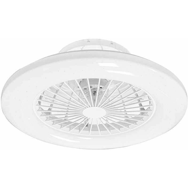 Image of Etc-shop - Ventilatore da soffitto con telecomando ventola effetto stella plafoniera ventilatore dimmerabile, timer cct 3 livelli, bianco, led 30W