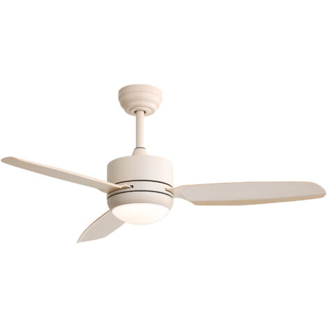 Ventilatore da soffitto da 46 pollici con luci, 3 pale in ABS, motore CC a 6 velocità, telecomando per soggiorno
