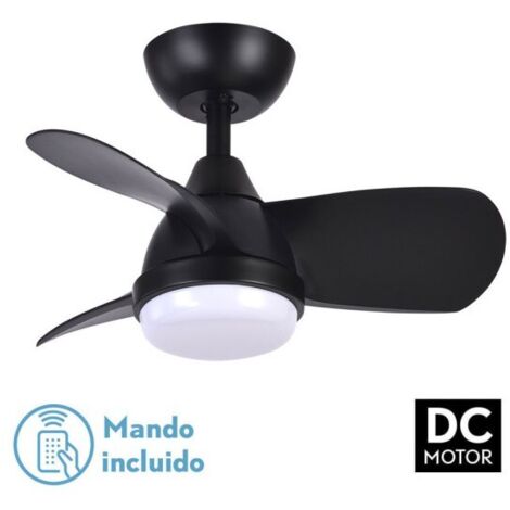 Ventilatore da soffitto DC Pirdo Nero 24W 3 Pale