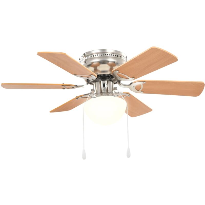 Ventilatore A Soffitto Lisboa Marrone 107 cm lampada inclusa e cordoncino di Faro