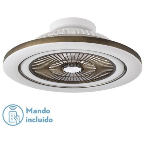 Ventilatore da soffitto in pelle Mato DC 72W 5 pale trasparenti