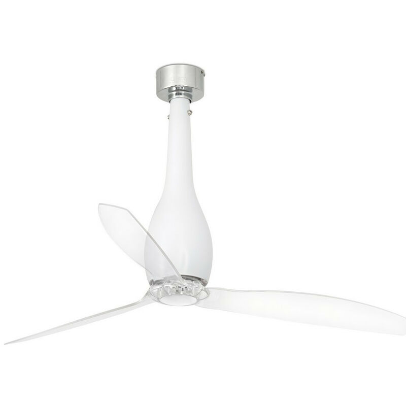 Image of Faro ETERFAN - Ventilatore da soffitto bianco opaco, trasparente con motore CC Smart - Telecomando incluso