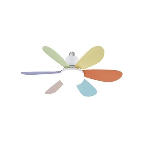 CRISTALRECORD Ventilatore da soffitto LED multicolore Nikiya 18W 2000Lm