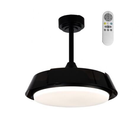 Ventilatore da soffitto LED nero 35w 3200lm cct