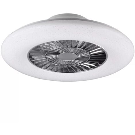 REALITY LEUCHTEN Ventilatore da Soffitto Plafoniera Lampada Led senza Pale Glitter Visby Trio