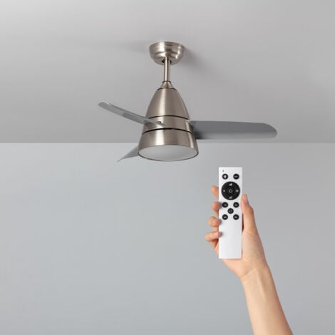 Ventilatore da Soffitto Silenzioso Industrial Argento 91cm Motore DC (3000K - 4000K - 5500K)