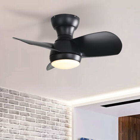 Ventilatore da soffitto Sofucor con motore DC e pale in ABS, 58 cm, 6 velocità, nero