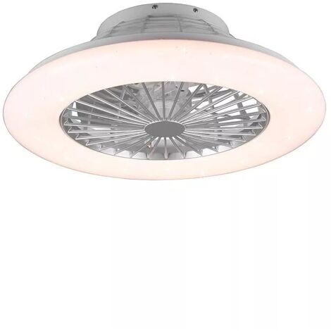 ventilatore da soffitto "stralsund" bianco con led rgb ø50 cm, 30w