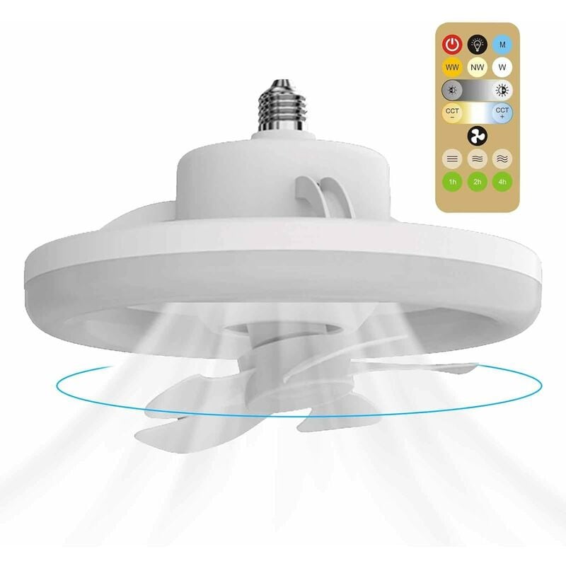 Image of Ventilatore da soffitto Zolginah 48W Ventilatori da soffitto con luci e telecomando Plafoniera led a 3 colori con ventola a 3 velocità