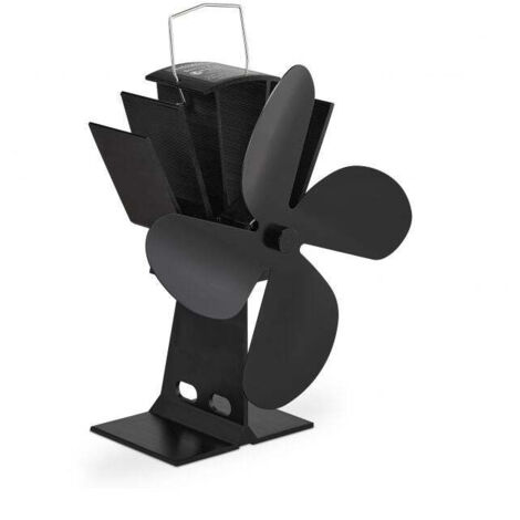 Ventilatore da stufa nero senza elettricità
