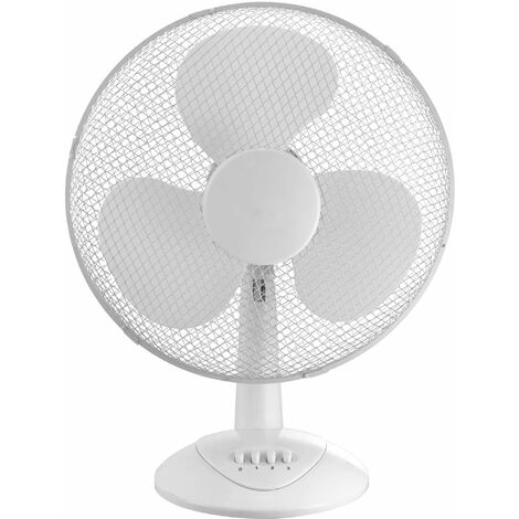 Ventilatore da Tavolo Ø40 cm 3 Velocità 45W Bauer Bianco