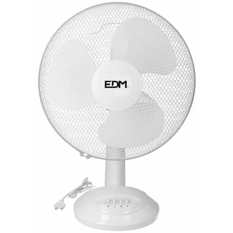 Image of EDM - 33963 ventilatore da desktop bianco 35W ø pale 30 cm.