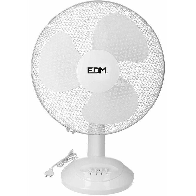 Image of EDM - 33964 ventilatore da desktop bianco 45W ø pale 40 cm.