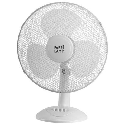 Ventilatore da tavolo cape large white 3 velocità 40w oscillante 3 pale bianco 53x43x25 cm