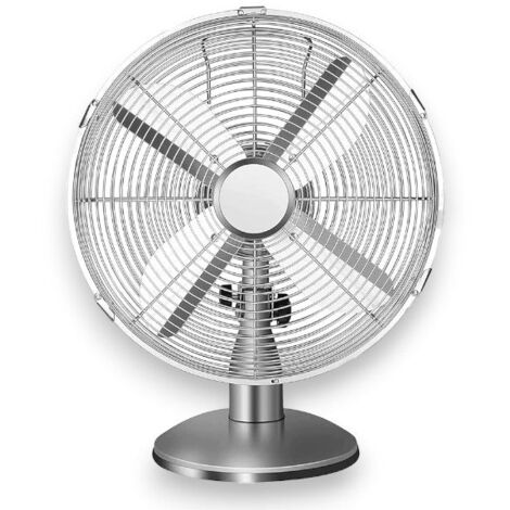 Ventilatore da tavolo da appoggio in acciaio old style inclinazione regolabile diametro 40 cm