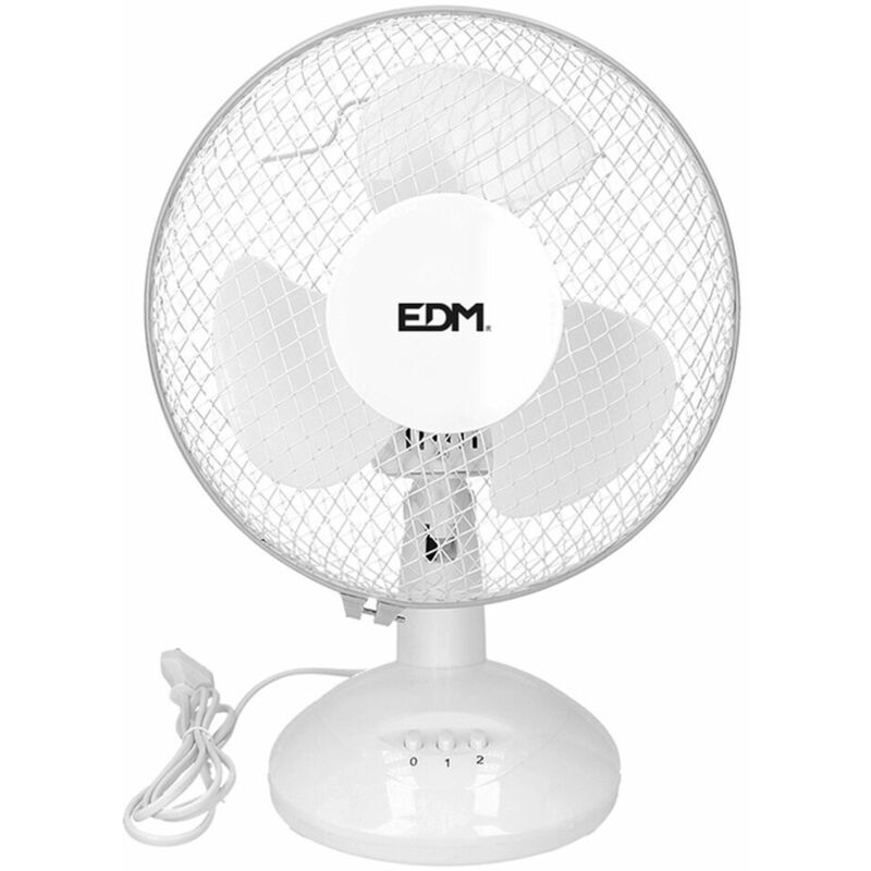 Image of EDM - Ventilatore da Tavolo ø 23 x 36 cm Bianco 25 w