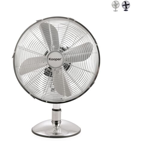 Ventilatore da tavolo in acciaio 3 pale Ø30 velocità regolabile Kurnel - Grigio
