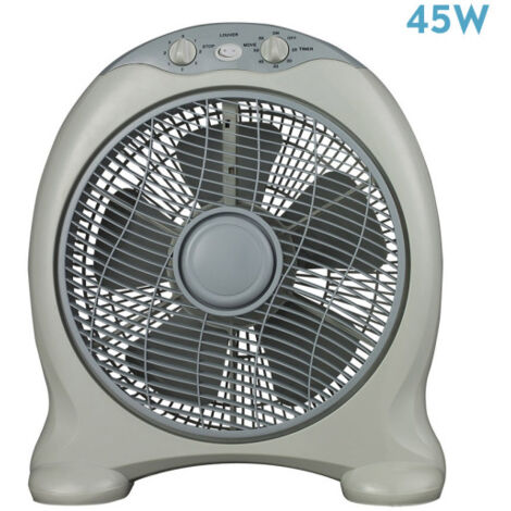 Ventilatore da tavolo Urgel grigio timer 45W