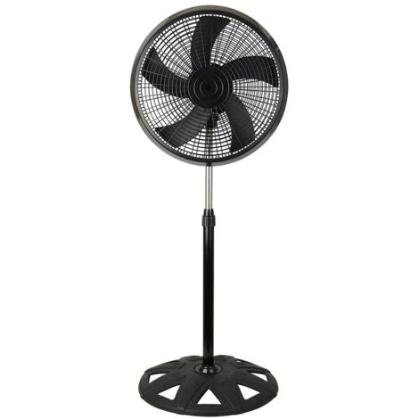 Ventilatore da terra Acute nero oscillante da 65 W