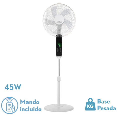 Ventilatore da terra Rodio Bianco 45W Oscillante Touch