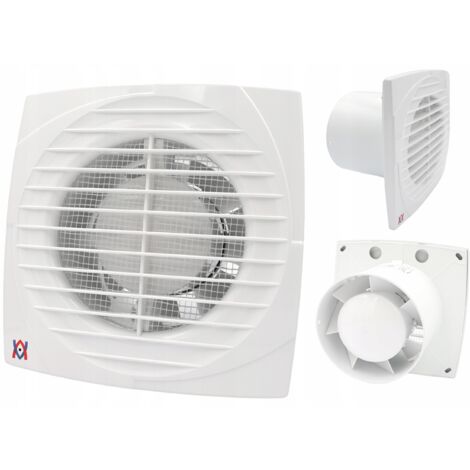 VENTILATORE DI ASPIRAZIONE ASSIALE 100 mm CON TIMER SEMPLICE, EFFICIENTE 95 m3/h