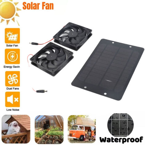 Ventilatore di scarico a energia solare da 20 W 12 V, impermeabile, alimentato da pannello solare, ideale per raffreddare soffitte, serre e cucce per animali domestici.