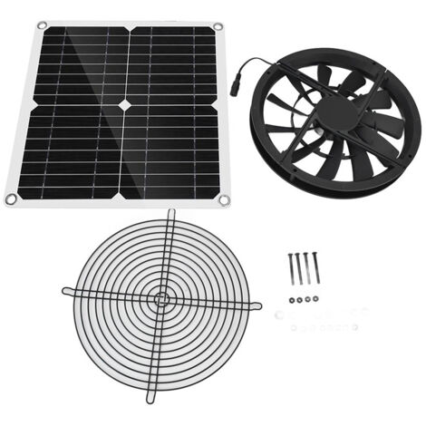 Ventilatore di scarico solare, ventilatore a pannello solare impermeabile da 10 pollici 100 W per capannone per pollai per animali domestici