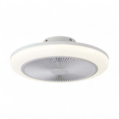 Ventilatore e plafoniera a soffitto con luce SMD diametro 45 cm e regolazione intensità luce