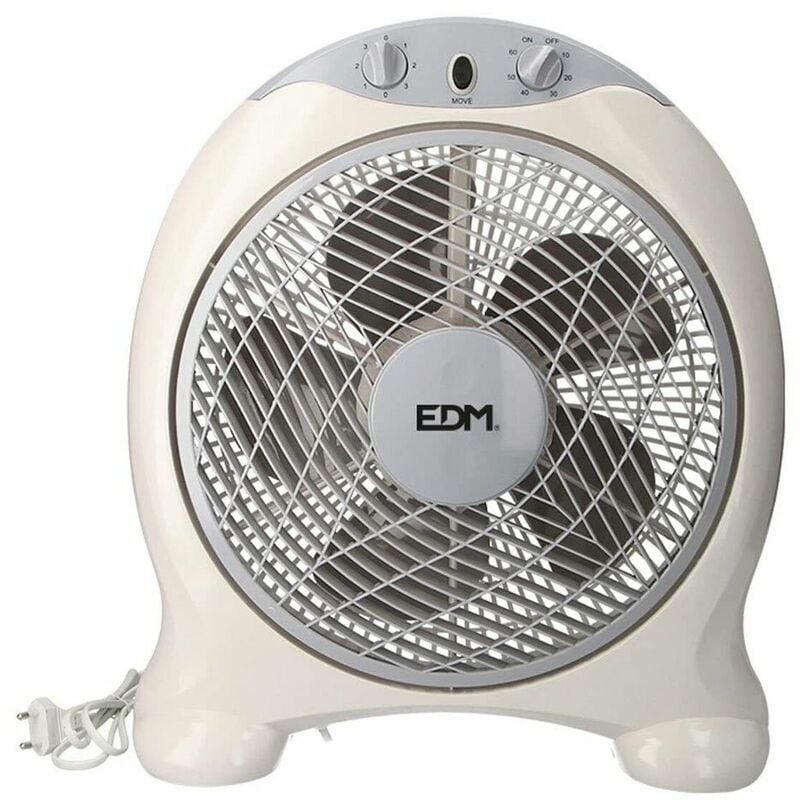 Image of EDM - Ventilatore da Tavolo Grigio Bianco 45 w