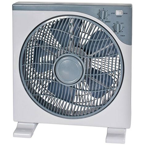 Ventilatore in plastica 3 velocità 5 pale 40w verticale flusso aria fresca con piedini ideale anche per ambienti grandi