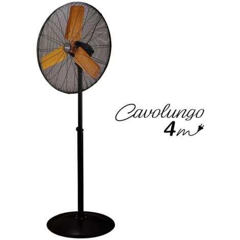 VENTILATORE INDUSTRIALE ALTA VELOCITA' PALE GIALLE IN METALLO 75CM ZEPHIR ZDM75P