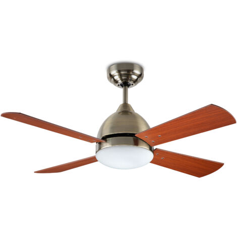 Ventilatore IP20 Borneo E27 15W Patinato Teak