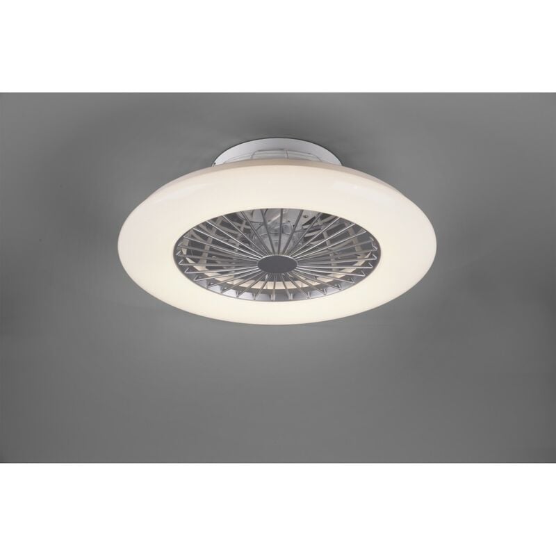 Image of Ventilatore Lampadario Led Dimmerabile Stralsund Alluminio Trio Lighting